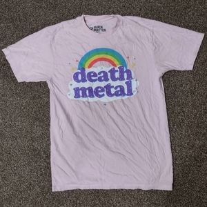 Death Metal rainbow pastel pink shirt size medium